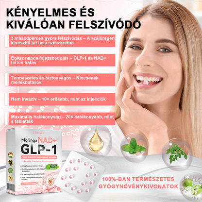 💟Tooyes® GLP-1 Magas Koncentrációjú Folyékony Gyöngyök – NAD+, Moringa, HCA összetevőkkel (Fogyás, Öregedésgátlás, Bél- és Immunrendszer támogatás, Vércukorszint egyensúly, Szív- és Agyegészség) ⚡