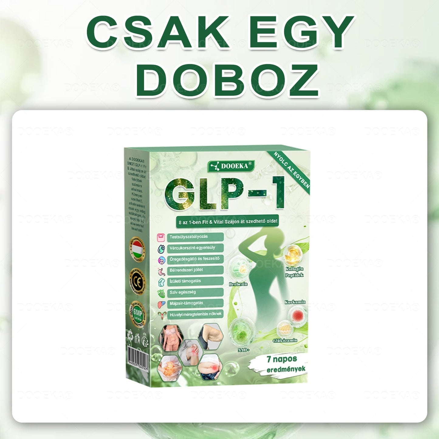 🔥DOOEKA® GLP-1 8 az 1-ben Fit & Vital Szájon át szedhető oldat – Napi egyszer, 7 nap alatt látható változás / Elhízás, szív- és érrendszeri egészség, cukorbetegség, alvási apnoe, bélrendszer egészsége, ízületi problémák és még sok más esetén